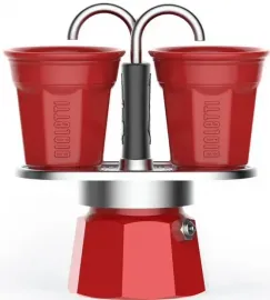 Mini Express kotyogós kávéfőző szett, piros (7303)